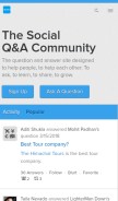 How blurtit.com looks like on a mobile device such as an iPhone.