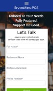 How bmenu.io looks like on a mobile device such as an iPhone.