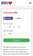 How bmicalculatorusa.com looks like on a mobile device such as an iPhone.