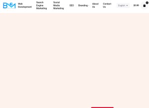 How bmmarketing.ae looks like on a tablet such as an iPad.