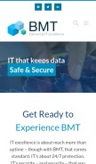 How bmtcorp.com looks like on a mobile device such as an iPhone.