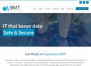 How bmtcorp.com looks like on a tablet such as an iPad.