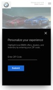 How bmwusa.com looks like on a mobile device such as an iPhone.