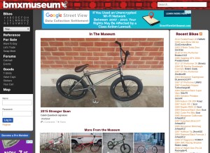 How bmxmuseum.com looks like on a tablet such as an iPad.