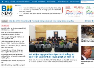 How bnews.vn looks like on a tablet such as an iPad.