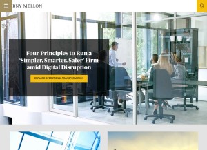 How bnymellon.com looks like on a tablet such as an iPad.