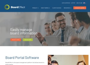 How boardeffect.com looks like on a tablet such as an iPad.