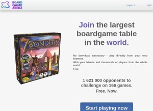 How boardgamearena.net looks like on a tablet such as an iPad.