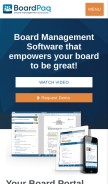 How boardpaq.com looks like on a mobile device such as an iPhone.