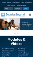 How boardsbeyond.com looks like on a mobile device such as an iPhone.