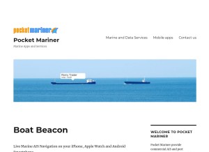 How boatbeaconapp.com looks like on a tablet such as an iPad.