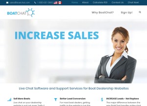How boatchat.com looks like on a tablet such as an iPad.