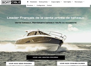 How boatcible.com looks like on a tablet such as an iPad.