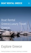 How boatrentalgreece.com looks like on a mobile device such as an iPhone.