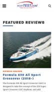 How boattest.com looks like on a mobile device such as an iPhone.