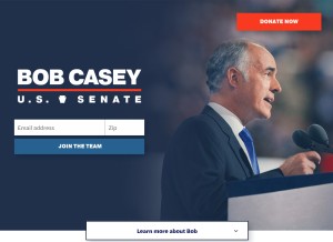 How bobcasey.com looks like on a tablet such as an iPad.