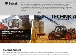 How bobcat.com looks like on a tablet such as an iPad.
