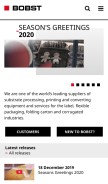 How bobst.com looks like on a mobile device such as an iPhone.