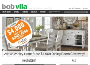 How bobvila.com looks like on a tablet such as an iPad.