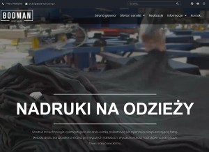 How bodman.com.pl looks like on a tablet such as an iPad.