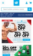 How bodybuilding.com looks like on a mobile device such as an iPhone.