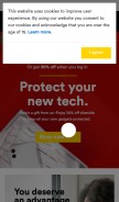 How bodyguardz.com looks like on a mobile device such as an iPhone.
