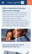 How bodylogicmd.com looks like on a mobile device such as an iPhone.