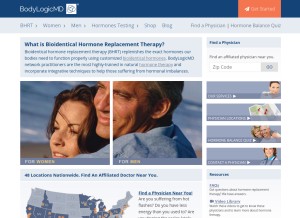 How bodylogicmd.com looks like on a tablet such as an iPad.