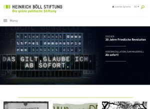 How boell.de looks like on a tablet such as an iPad.