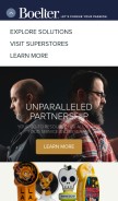 How boelter.com looks like on a mobile device such as an iPhone.