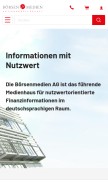 How boersenmedien.com looks like on a mobile device such as an iPhone.