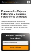 How bogota.buscatufotografo.online looks like on a mobile device such as an iPhone.