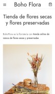 How bohoflora.com looks like on a mobile device such as an iPhone.
