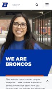 How boisestate.edu looks like on a mobile device such as an iPhone.