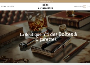 How boite-a-cigarettes.com looks like on a tablet such as an iPad.