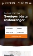 How bokabord.se looks like on a mobile device such as an iPhone.