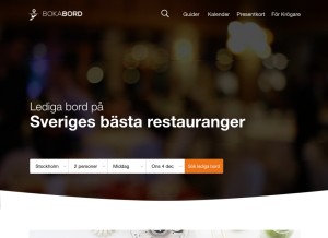 How bokabord.se looks like on a tablet such as an iPad.
