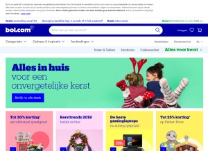 How bol.com looks like on a tablet such as an iPad.