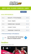 How bola.net looks like on a mobile device such as an iPhone.