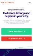 How boldleads.com looks like on a mobile device such as an iPhone.