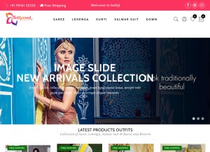 How bollywoodreplicasaree.com looks like on a tablet such as an iPad.