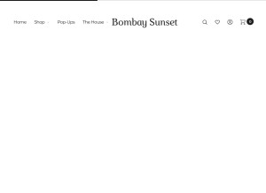 How bombaysunset.com looks like on a tablet such as an iPad.