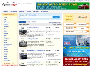 How bonbanh.com looks like on a tablet such as an iPad.