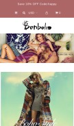 How bonboho.com looks like on a mobile device such as an iPhone.