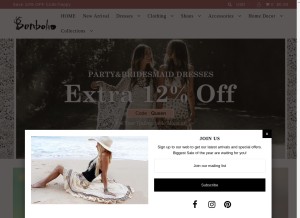 How bonboho.com looks like on a tablet such as an iPad.