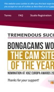 How bongamodels.com looks like on a mobile device such as an iPhone.