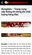 How bongdalu.la looks like on a mobile device such as an iPhone.