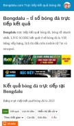 How bongdalu.live looks like on a mobile device such as an iPhone.