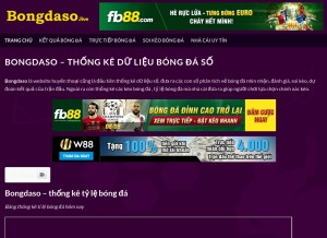 How bongdaso.live looks like on a tablet such as an iPad.