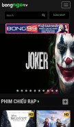 How bongngo.tv looks like on a mobile device such as an iPhone.